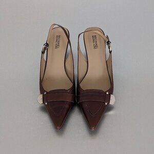 Michael Kors leather dress pump slingback pointy toe shoes